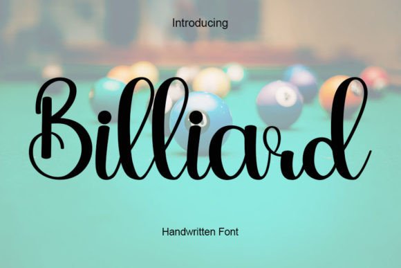 Billiard: A Handwritten Font for Crafters and Creators