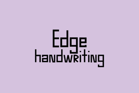 Edge: A Handwritten Font for Engaging Brand Visuals