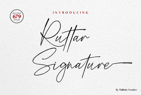 Ruttar Signature: A Dazzling Script Font for Creative Projects