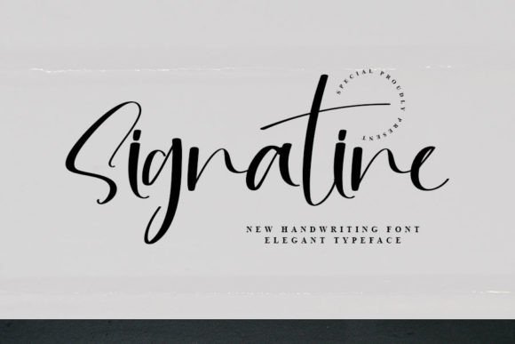 Signatine: A Handwritten Font for Editorial Elegance