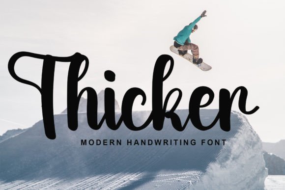 Thicker: A Charming Handwritten Script Font for Editorial Design