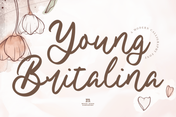 Young Britalina: A Stylish Script Font for Editorial Design